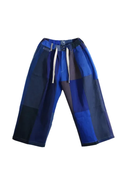 SILLAGE patchwork-design palazzo pants Blue ARTHP