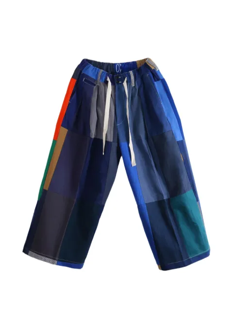 SILLAGE patchwork-design palazzo pants Blue ARTHP