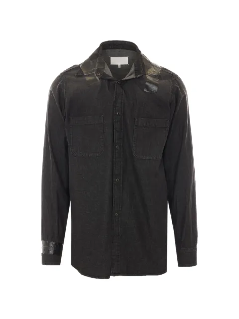 Maison Margiela tape-detail long-sleeved shirt Black S67DT0025M30073