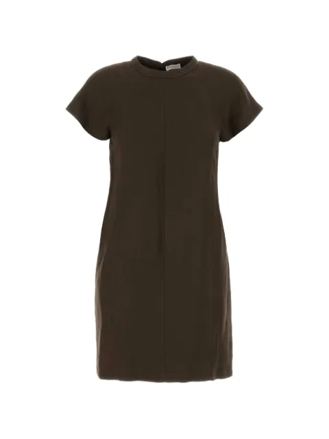 Brunello Cucinelli raglan-sleeve mini dress Brown MH126AFR72C8705