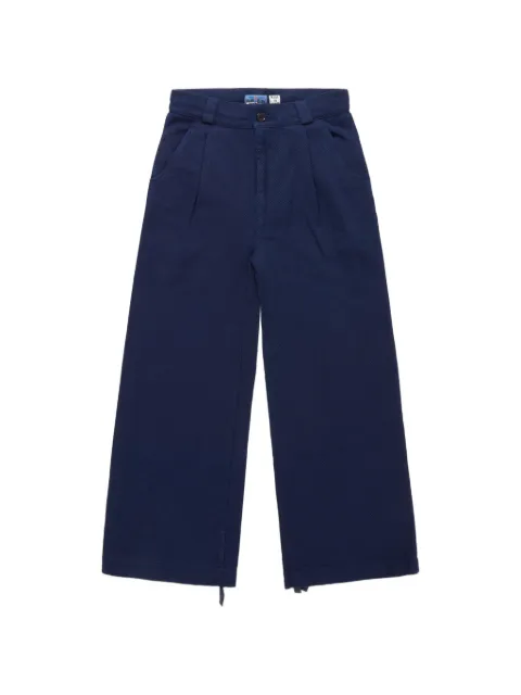 Blue Blue Sashiko tucked trousers Blue 1018855