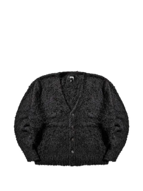 Stüssy textured button-up cardigan Black 117291B