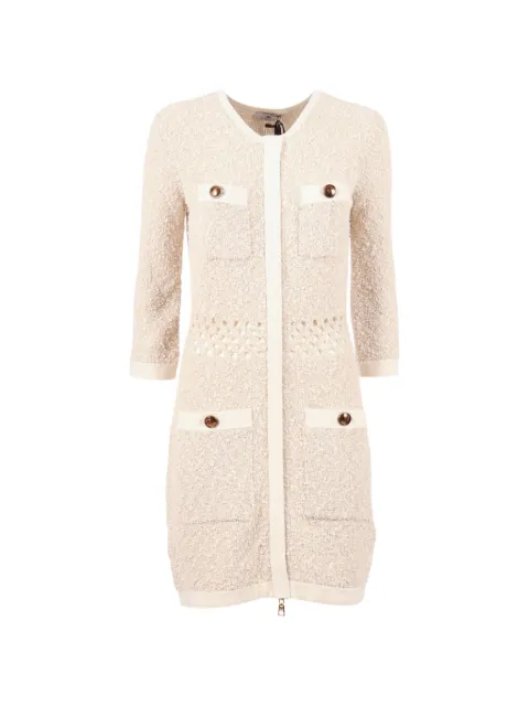 Elisabetta Franchi mini dress in bouclé knit fabric Pink AM40R62E2