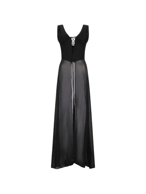 Giuseppe Di Morabito silk-georgette corset top Black 06SSTO41816500