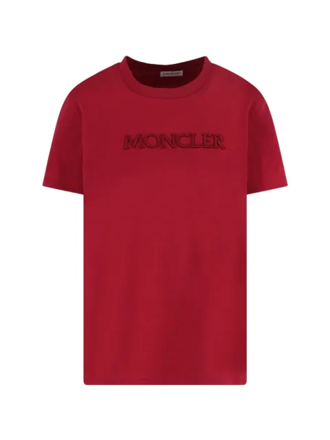 Moncler embroidered logo T-shirt Red W8C0002189AUO438