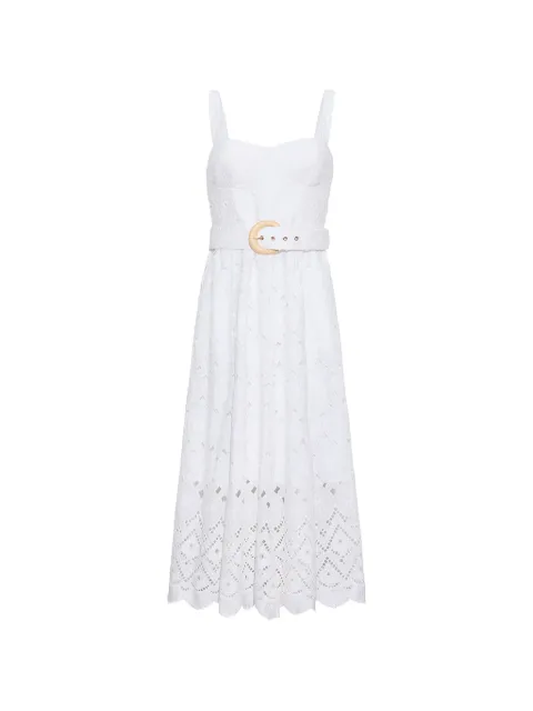 Cara Cara Calypso eyelet bustier midi dress White 1154EEYEE
