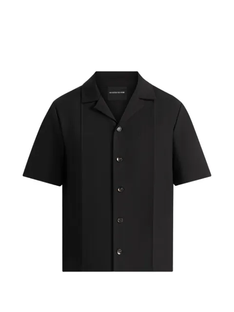 Manière De Voir Felix tailored shirt with crease Black MAN33411