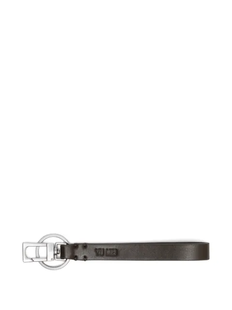 Yu Mei logo-debossed leather key fob Black 09421034805491