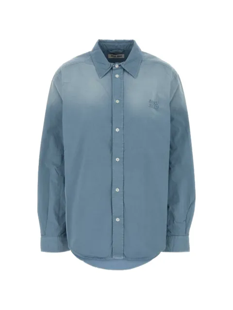 Miu Miu Old twill shirt Blue MK2040SOOO19R3