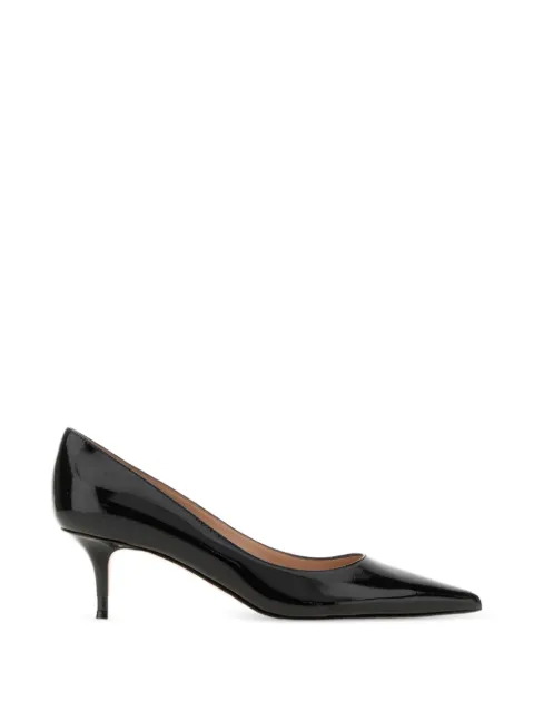Gianvito Rossi pointed toe heeled pumps Black G2033655RICPATENT
