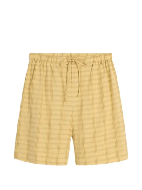 Cmmn Swdn Paris check-pattern shorts Yellow M26W531