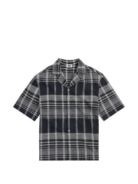 KROST plaid-dash bowling shirt Blue KR2611082002