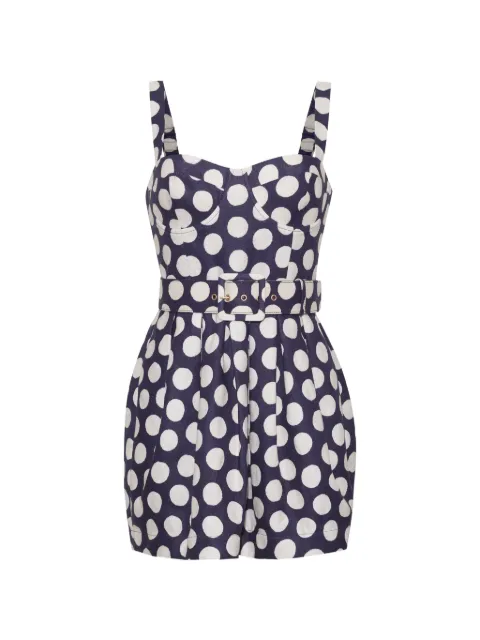 Cara Cara Etna polka-dot mini dress Blue 1275LCLDN