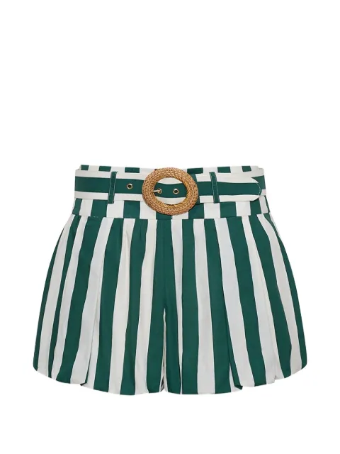 Cara Cara Ray striped belted shorts Green 2072GWS