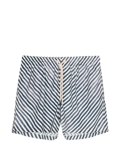 MOSSO SUN WEAR striped drawstring swim shorts Blue SSH02PL04R107