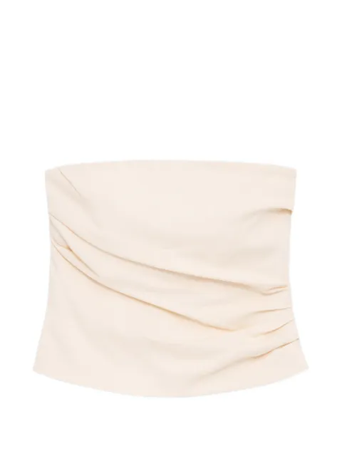 ANINE BING Tyla gathered top Neutrals A0712267