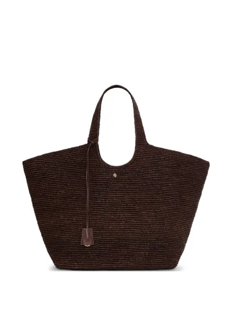 ANINE BING Lili woven raffia tote bag Brown A1312356