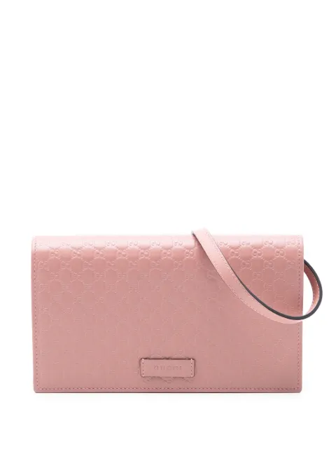 Gucci Pre-Owned 2000-2015 Microguccissima Wallet on Strap crossbody bag Pink PQ6JP1XZRTLL9BXV