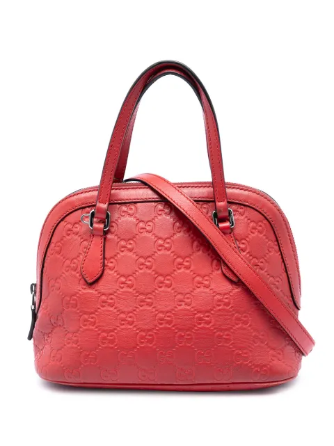 Gucci Pre-Owned 2016-2026 Mini Guccissima Dome satchel Red JAGEBLEXQI3PQU94