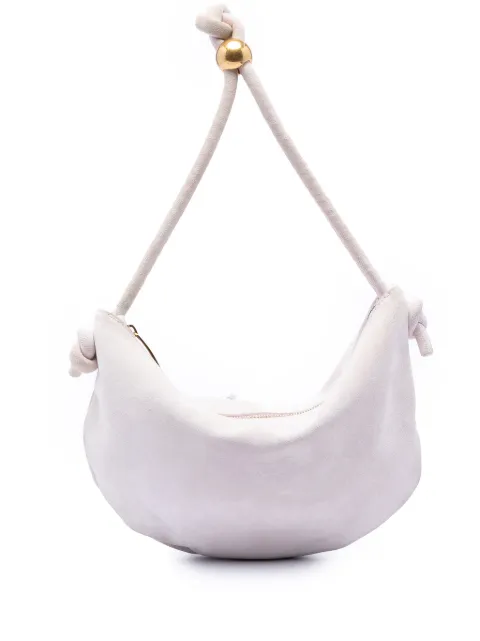 Bottega Veneta Pre-Owned 2012-2026 Suede Turn Pouch hobo bag Pink JAYYQDOC7S65ODEQ