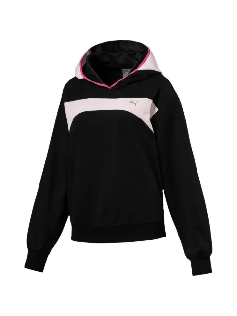 PUMA colour-block logo-print hoodie Black 51810602