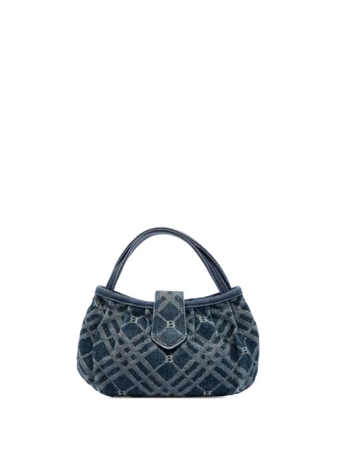 Burberry Pre-Owned 2018-2023 Nova Check Denim handbag Blue 0VUWSX2IOUX6NMRK