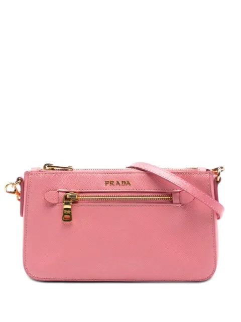 Prada Pre-Owned 2010-2026 Saffiano Lux Front Pocket crossbody bag Pink 0GI6YNUJMH248X8R