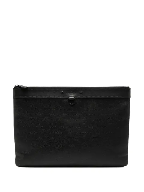 Louis Vuitton Pre-Owned 2019 Monogram Shadow Discovery Pochette clutch bag Black WYDM3KMLBD43DGRL