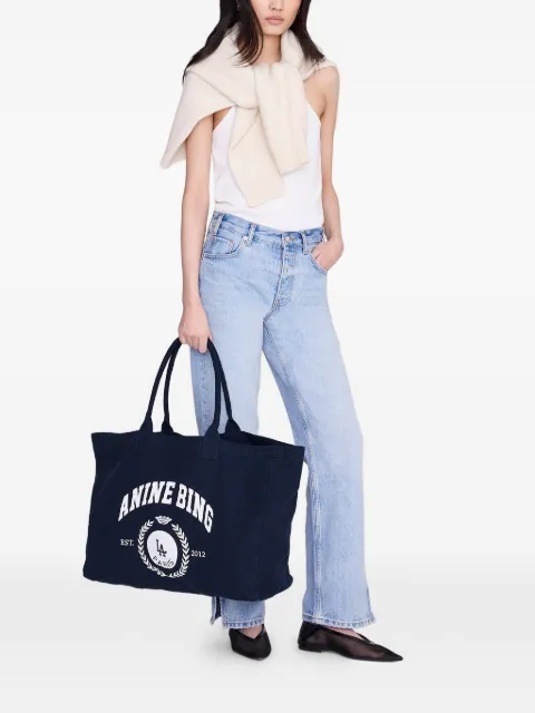 ANINE BING Leo Collegiate tote bag Blue A1312752