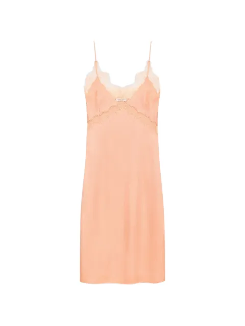 ANINE BING Carissa lace-trim midi dress Orange A0212249