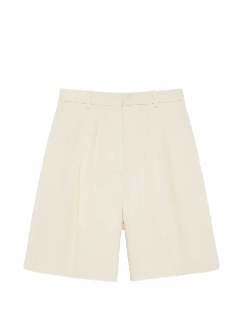 ANINE BING Brice pleated shorts Neutrals A0312365