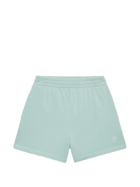 ANINE BING Kam logo-embroidered shorts Green A0512371