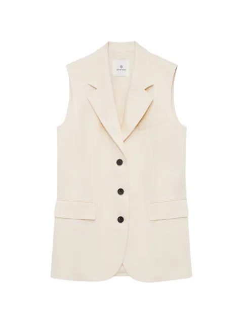 ANINE BING Sara notched-lapels vest Neutrals A0112332