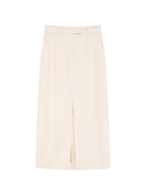 ANINE BING Meredith front-slit midi skirt Neutrals A0411198