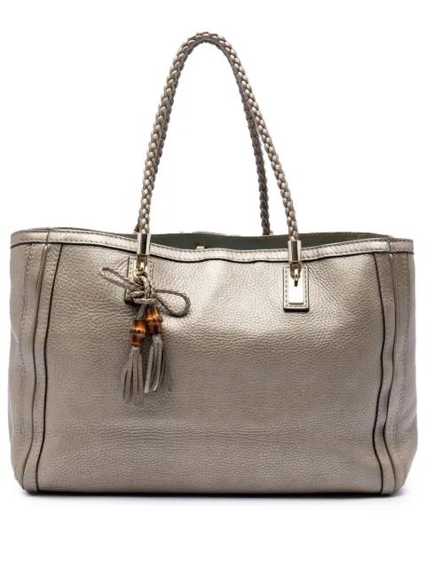 Gucci Pre-Owned 2016-2026 Metallic Grained Leather Bella tote bag Gold 5RSHVGWS1S7W6URE