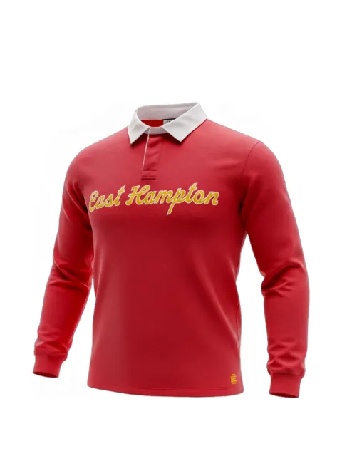 ERIC EMANUEL Rugby Core embroidered polo shirt Red EE743