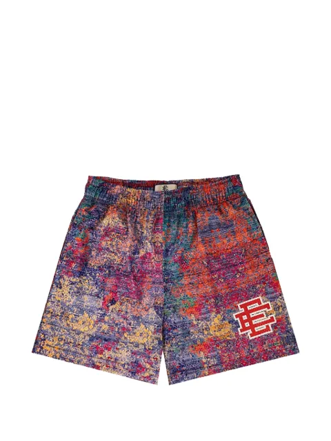 ERIC EMANUEL EE Rug logo-print shorts Red EE715
