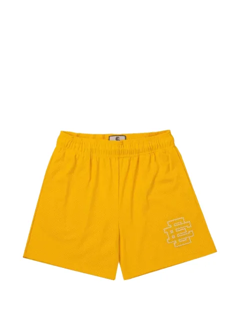 ERIC EMANUEL EE Basic logo-print mesh shorts Yellow EE625