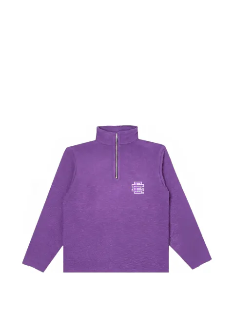 ERIC EMANUEL logo-embroidered quarter-zip sweatshirt Purple EE559