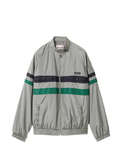 Miu Miu technical silk blouson jacket Grey ML1522163N