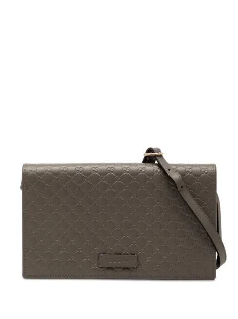 Gucci Pre-Owned 2000-2015 Microguccissima Wallet on Strap crossbody bag Grey G6Q5CASGK1Q4KIHF