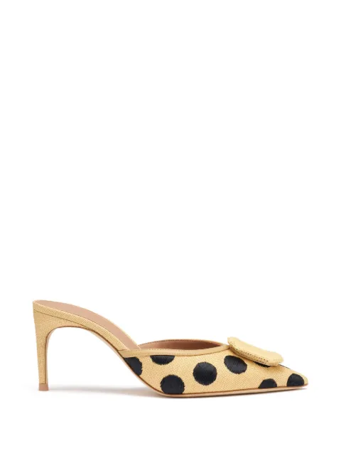 Malone Souliers Mona polka-dot buckle-detail mules Neutrals MONA7028