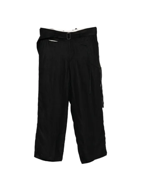 midorikawa belted trousers Black MD26SSPT04