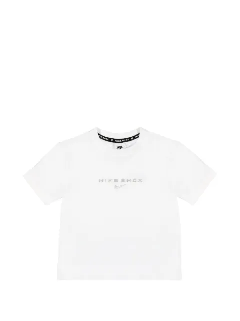 Nike Shox logo-print cropped T-shirt White IO8384