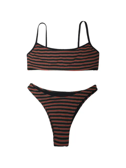 LIDO Undici striped bikini Black UNDICILOWWAISTSTRIPES