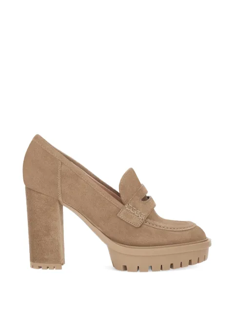 Gianvito Rossi Barry platform pumps Brown G2535770RICSUE
