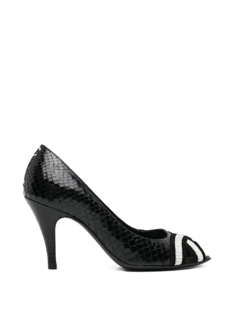 CHANEL Pre-Owned 90mm 2000s leather pumps Black DPBON9199
