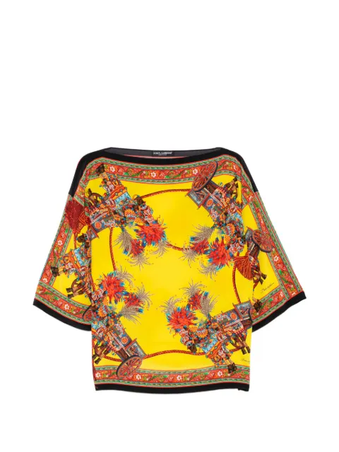 Dolce & Gabbana Pre-Owned printed blouse Yellow CSVM9242