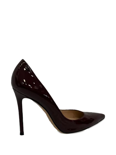 Gianvito Rossi Pointed-toe patent-leather pumps Red RFCPUGBSH740940W