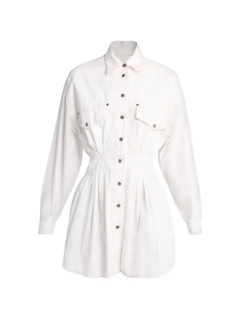 Versace contrast-stitch shirt mini dress White 10258151A18396
